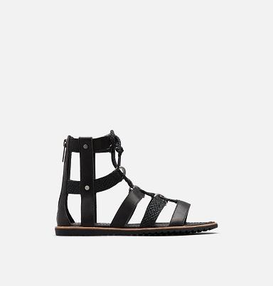 Sorel Ella Shoes - Women's Sandals Black AU721346 Australia